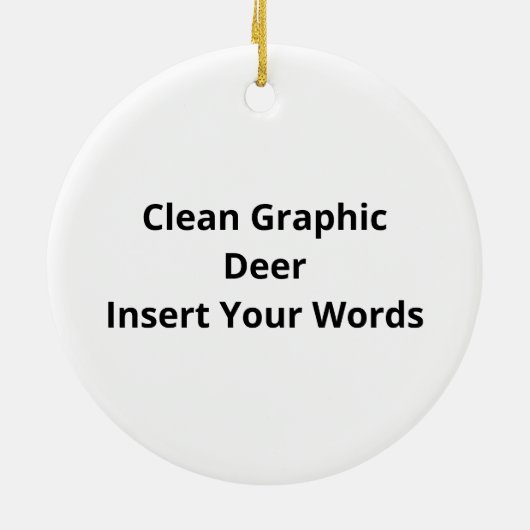 Oh Deer Clean Graphic Style Keramik Ornament (Hinten)