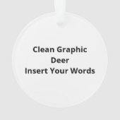 Oh Deer Clean Graphic Style Ornament (Rückseite)