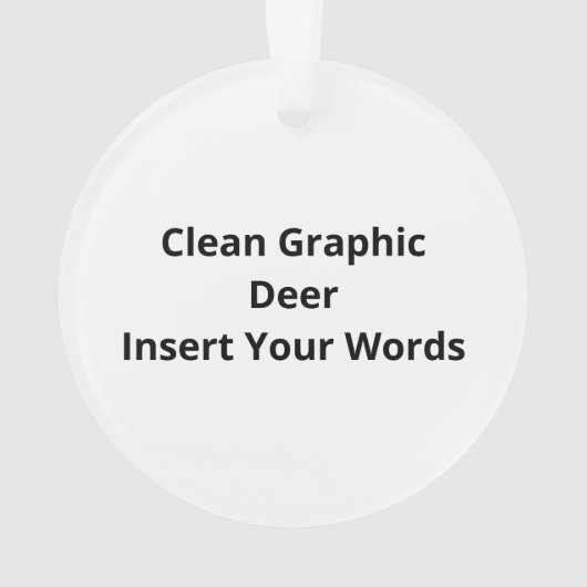 Oh Deer Clean Graphic Style Ornament (Rückseite)