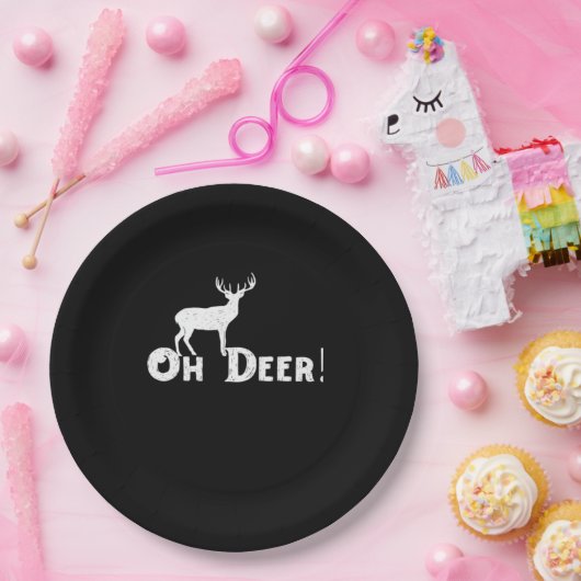 Oh Deer Clean Graphic Style Pappteller (Party)