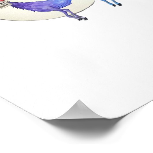 Oh Deer Clean Graphic Style Poster (Ecke)