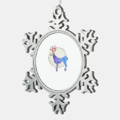 Oh Deer Clean Graphic Style  Schneeflocken Zinn-Ornament (Rechts)