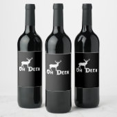 Oh Deer Clean Graphic Style  Weinetikett (Flaschen)