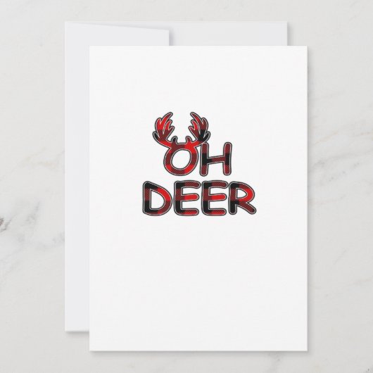 Oh Deer Clean Layout Feiertagskarte (Vorderseite)