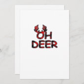 Oh Deer Clean Layout Feiertagskarte (Vorne/Hinten)