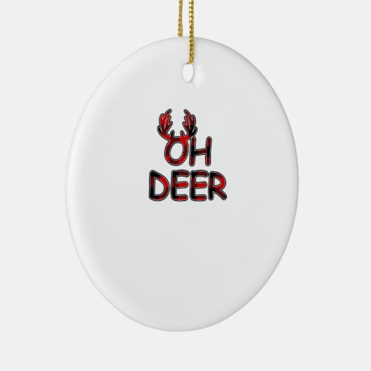Oh Deer Clean Layout Keramik Ornament (Rechts)