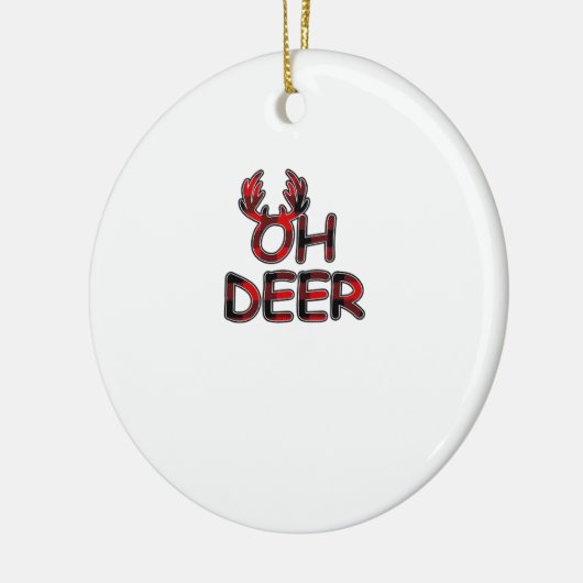 Oh Deer Clean Layout Keramik Ornament (Links)