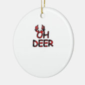 Oh Deer Clean Layout Keramik Ornament (Links)