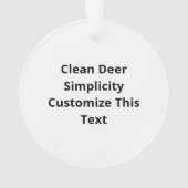 Oh Deer Clean Layout Ornament (Rückseite)