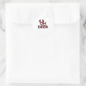Oh Deer Clean Layout  Runder Aufkleber (Tasche)