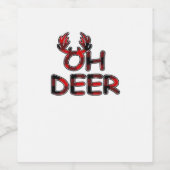 Oh Deer Clean Layout Weinetikett (Einzelnes Label)