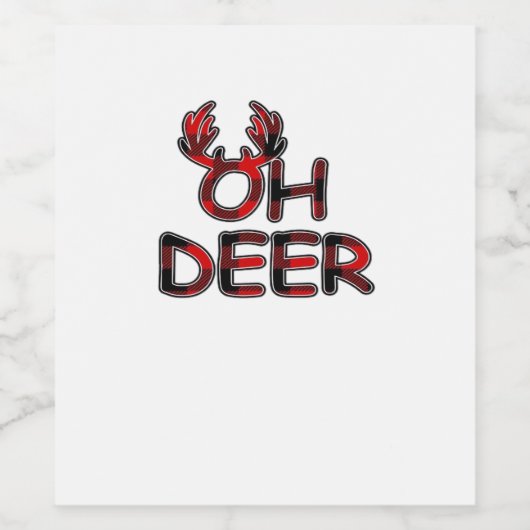 Oh Deer Clean Layout  Weinetikett (Einzelnes Label)