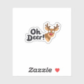 Oh Deer Clean Minimal Seeing Aufkleber (Blatt)