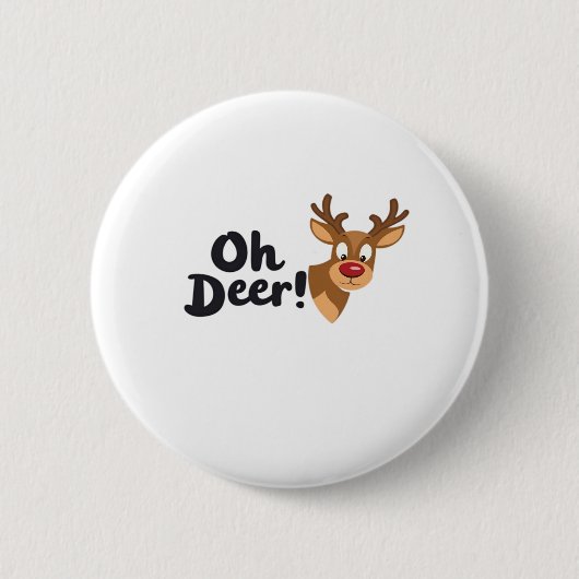 Oh Deer Clean Minimal Seeing Button (Vorderseite)