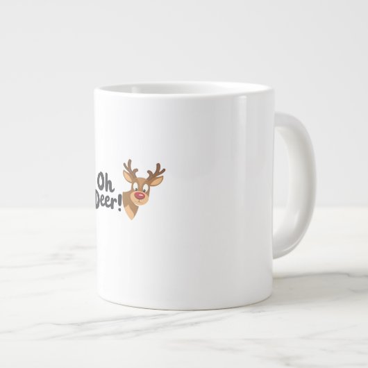 Oh Deer Clean Minimal Seeing Jumbo-Tasse (Vorderseite Rechts)
