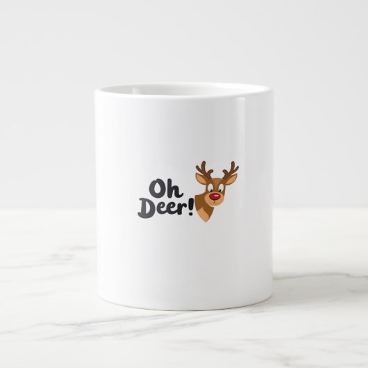 Oh Deer Clean Minimal Seeing Jumbo-Tasse (Vorderseite)