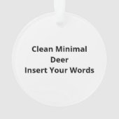 Oh Deer Clean Minimal Seeing Ornament (Rückseite)