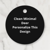 Oh Deer Clean Minimal Style Geschenkanhänger (Rückseite)