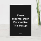 Oh Deer Clean Minimal Style Karte (Rückseite)