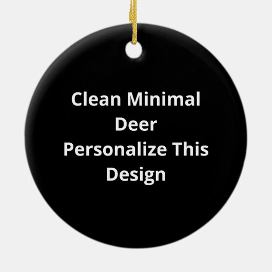 Oh Deer Clean Minimal Style Keramik Ornament (Hinten)