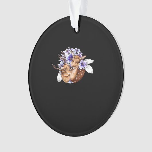 Oh Deer Clean Minimal Style Ornament (Vorderseite)