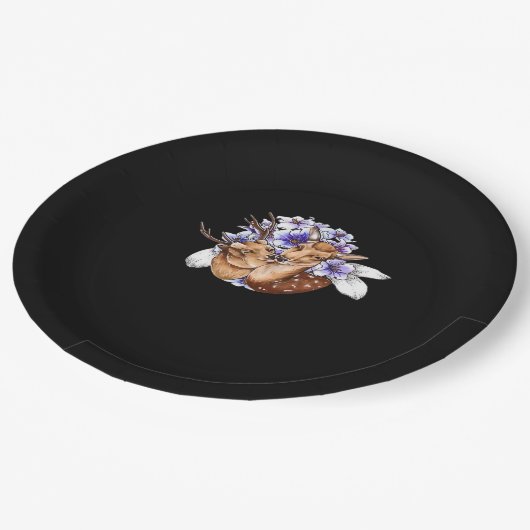 Oh Deer Clean Minimal Style  Pappteller (Schrägansicht)