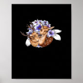 Oh Deer Clean Minimal Style Poster (Vorne)