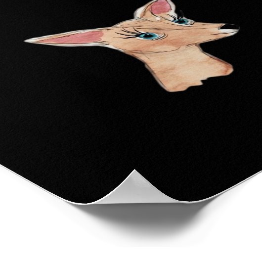 Oh Deer Clean Modern Poster (Ecke)