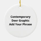 Oh Deer Contemporary Graphic Vibe Keramik Ornament (Hinten)