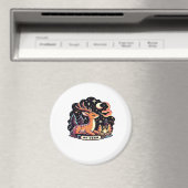 Oh Deer Contemporary Graphic Vibe  Magnet (In Situ (Geschirrspüler))