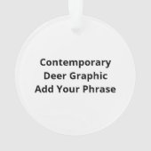 Oh Deer Contemporary Graphic Vibe Ornament (Rückseite)