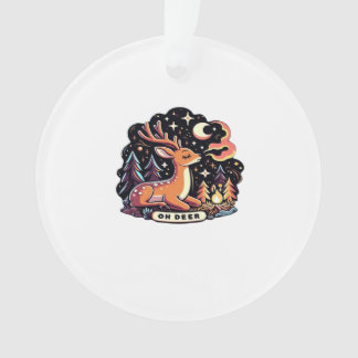 Oh Deer Contemporary Graphic Vibe Ornament