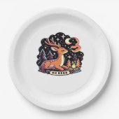 Oh Deer Contemporary Graphic Vibe  Pappteller (Vorderseite)