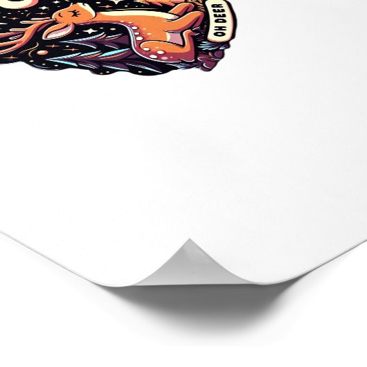 Oh Deer Contemporary Graphic Vibe  Poster (Ecke)