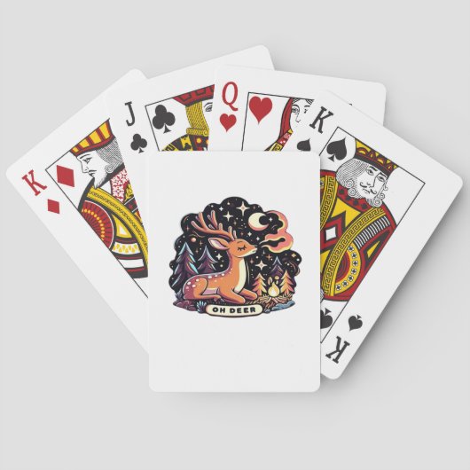 Oh Deer Contemporary Graphic Vibe  Spielkarten (Rückseite)