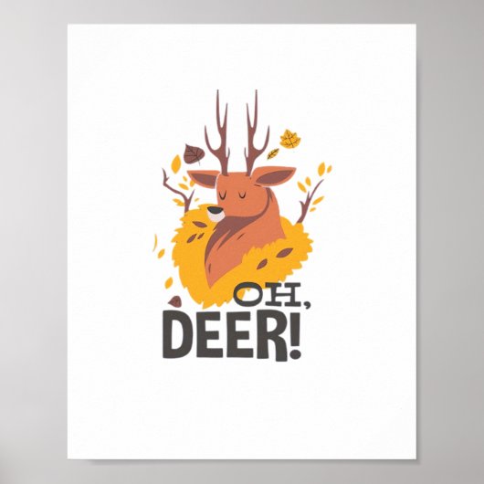 Oh Deer Contemporary Minimal Look  Poster (Vorne)