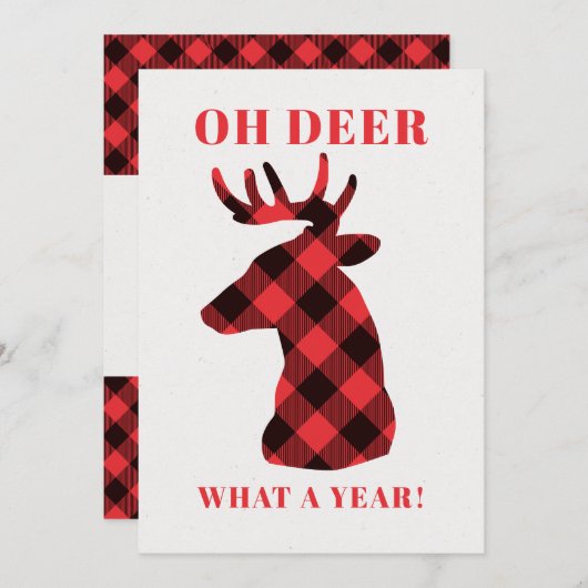 Oh Deer Covid 2021 Business Feiertagskarte (Vorne/Hinten)