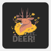 Oh Deer Creative Design  Quadratischer Aufkleber (Vorderseite)