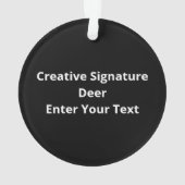 Oh Deer Creative Signature Design Ornament (Rückseite)