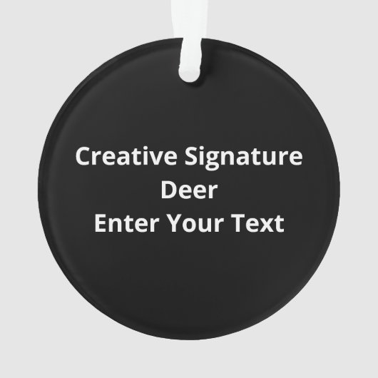Oh Deer Creative Signature Design Ornament (Rückseite)