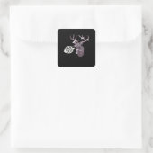 Oh Deer Creative Signature Design  Quadratischer Aufkleber (Tasche)