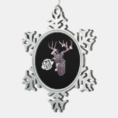 Oh Deer Creative Signature Design Schneeflocken Zinn-Ornament (Rechts)
