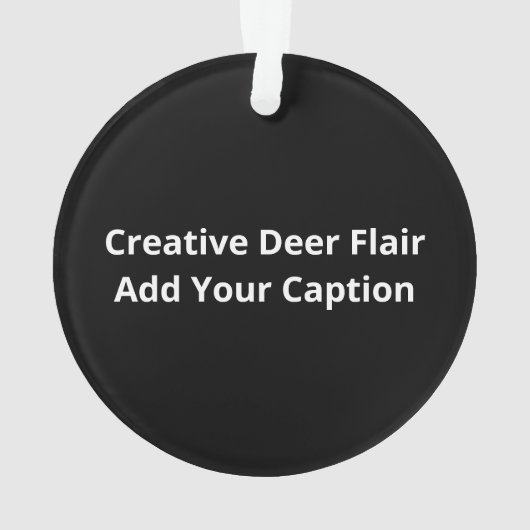 Oh Deer Creative Style Ornament (Rückseite)