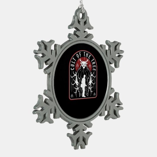 Oh Deer Cult Of The Tree Artistic Style  Schneeflocken Zinn-Ornament (Links)