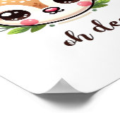 Oh Deer Cute Deer Minimal Design Poster (Ecke)
