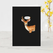 Oh Deer Cute Punny Deer Saying Whimsical Quote Karte (Gelbe Blume)