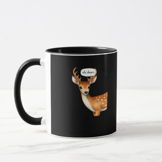 Oh Deer Cute Punny Deer Saying Whimsical Quote Tasse (Links)