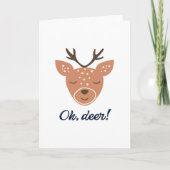 Oh Deer Deer Love Save The DeeFolded Greeting Card Karte (Vorderseite)
