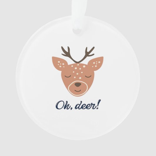 Oh Deer Deer Love Save The Deer CrAcrylic Ornament (Vorderseite)
