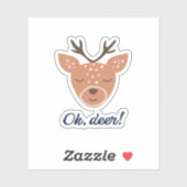 Oh Deer Deer Love Save The Deer Creative Design Aufkleber (Blatt)